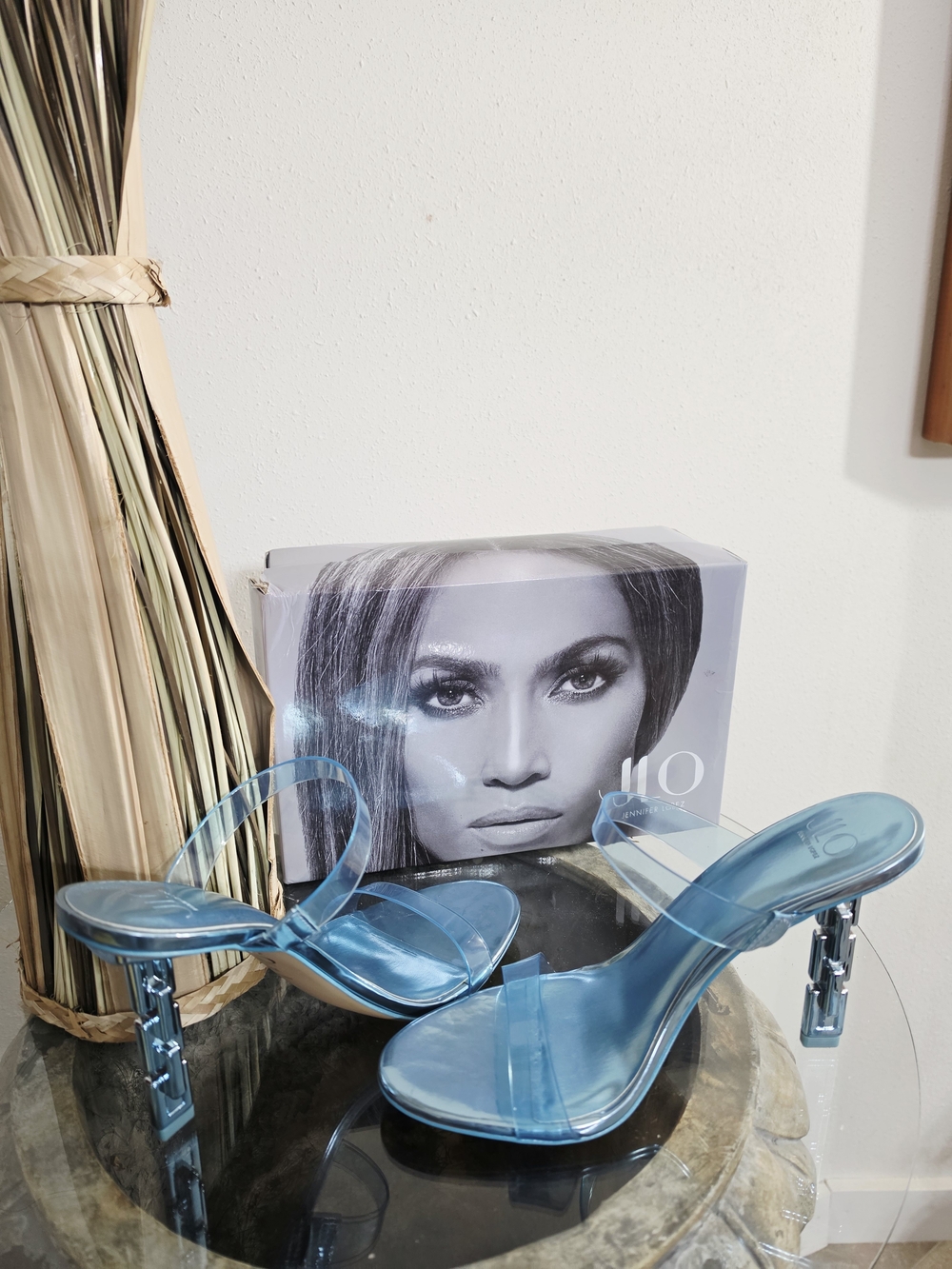 💎 JLO Jennifer Lopez "Charlee" Sky Blue Metallic Heels 💎 - Picture 6 of 6